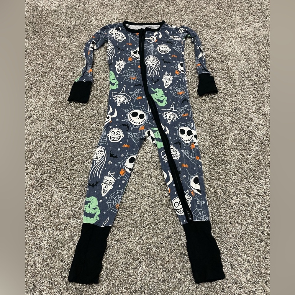 Nightmare Before Christmas Themed One Piece Little Sleepies Pajama